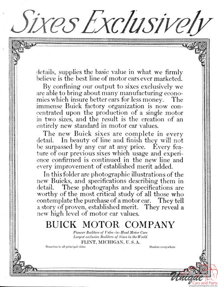 1916 Buick Foldout Page 1